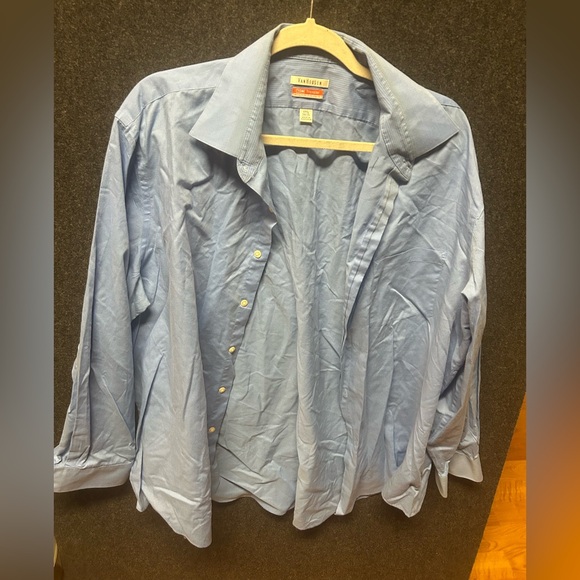 Van Heusen shirt blue 17.5 34/35 - Picture 1 of 4